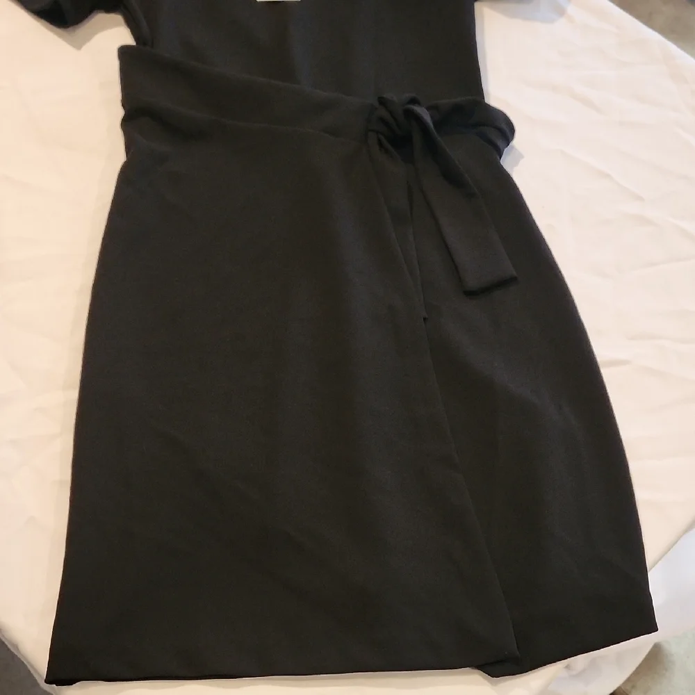 Michael Kors Black Tie-Waist Mini Dress